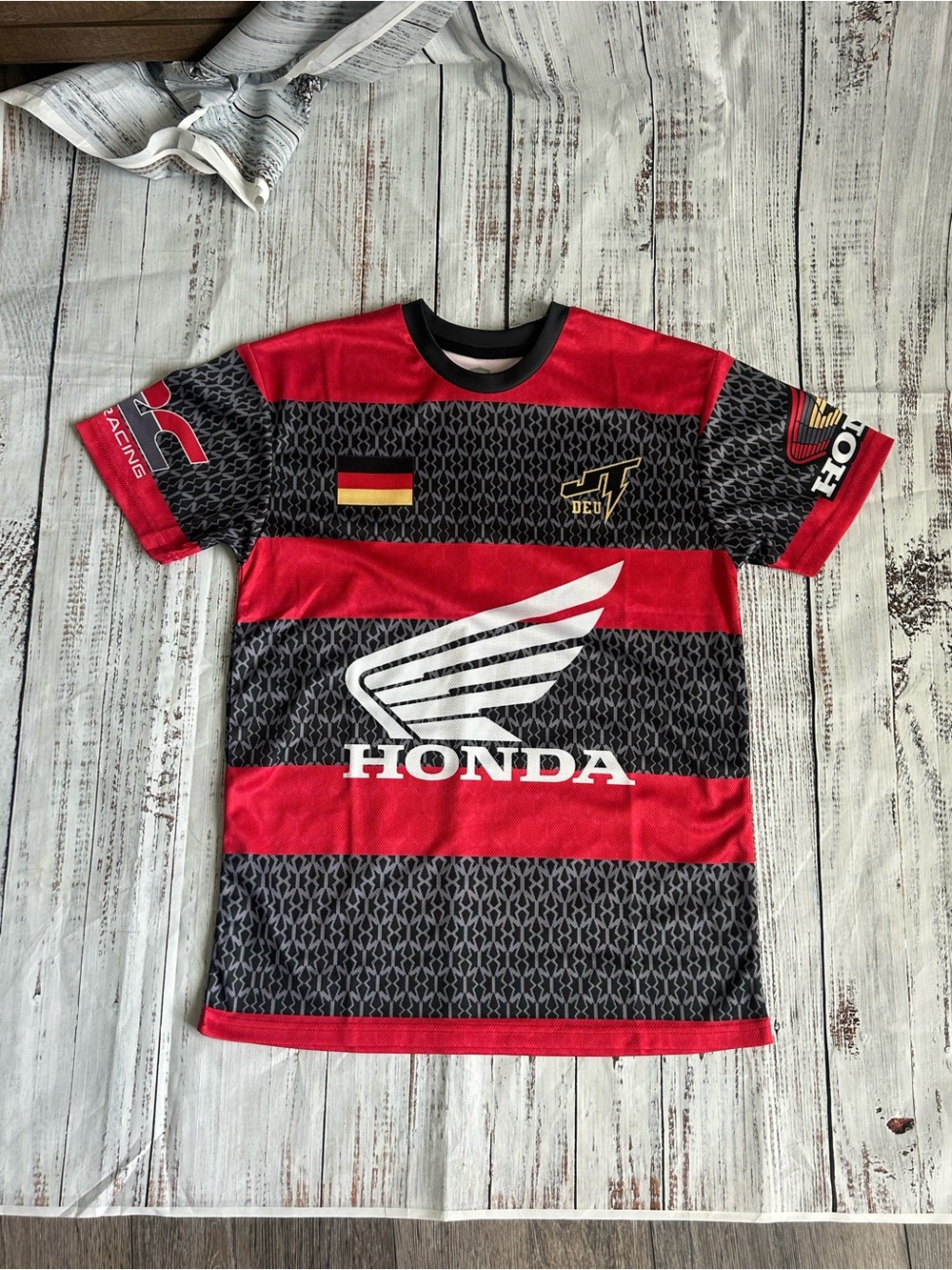 Men's Red & Black Racing Jersey Tee